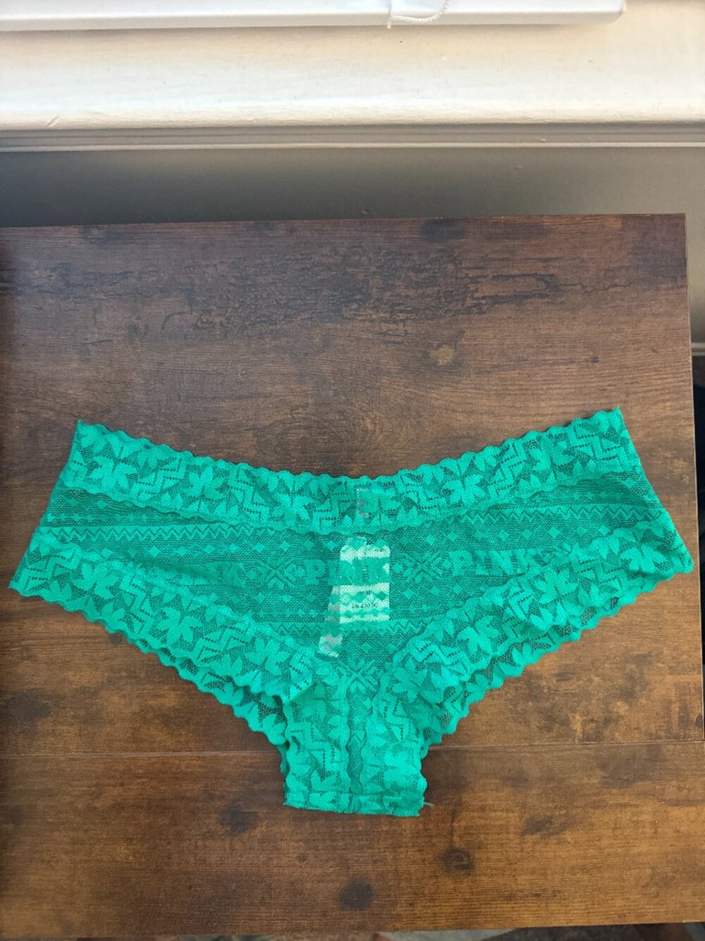 PINK Victoria's Secret Teal Lace Hipster Panty